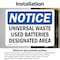 Signmission Universal Waste Used Batteries Designated Area, 7 in W x Rectangle, Vinyl Decal OS-2PACK-NS-D-57-L-18774 - alternate 3